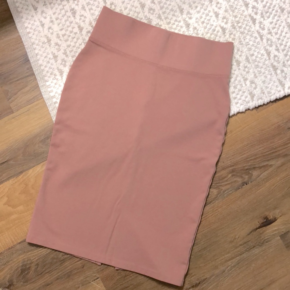 Blush Pink Pencil Skirt - Picture 1 of 6